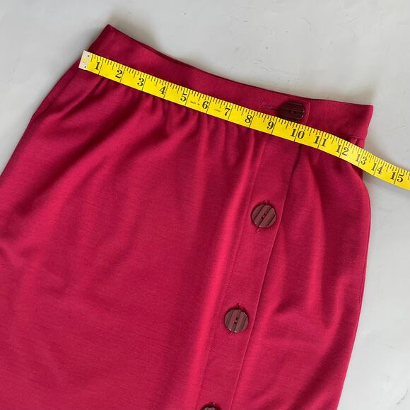 70s MISSONI Vintage Wool Wrap Skirt Button Front Made in Italy Pencil Skirt w:26 - Picture 5 of 12